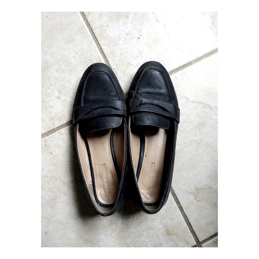 Black loafers